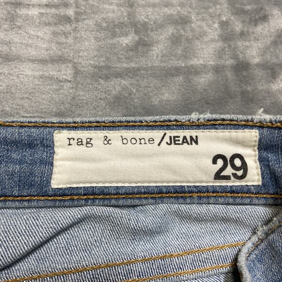 Rag &‎ Bone Distressed Skinny Jeans Women’s Size 29 Light Blue Denim - Picture 8 of 11